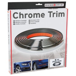 BANDE CHROMEE SOUPLE AUTOCOLLANTE 8MX7MM