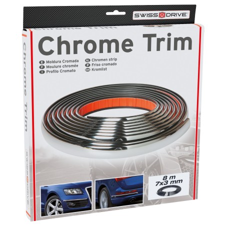 BANDE CHROMEE SOUPLE AUTOCOLLANTE 8MX7MM