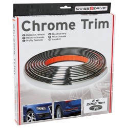 BANDE CHROMEE SOUPLE AUTOCOLLANTE 5MX20MM