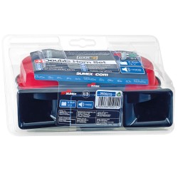 JEU DE KLAXONS ROUGES 8AMP 12V
