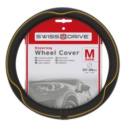 COUVRE-VOLANT CENTAURO 37-39CM. NOIR/JAUNE