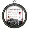COUVRE VOLANT 37-39CM 100% CUIR NOIR