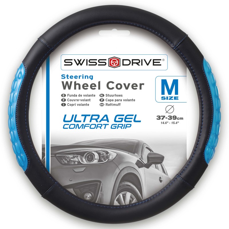COUVRE-VOLANT BLUE GEL 37-39CM. NOIR