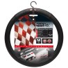 COUVRE VOLANT NOIR SURPIQURE ROUGE GRIP RACE SPORT