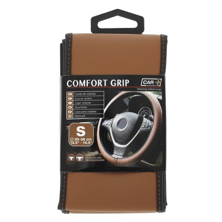 COUVRE-VOLANT COMFORT GRIP MARRON T.S. 35-36CM - SCT