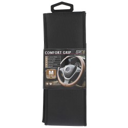 COUVRE-VOLANT COMFORT GRIP MICRO-PERFORE NOIR SURP.NOIRE M 37-38CM