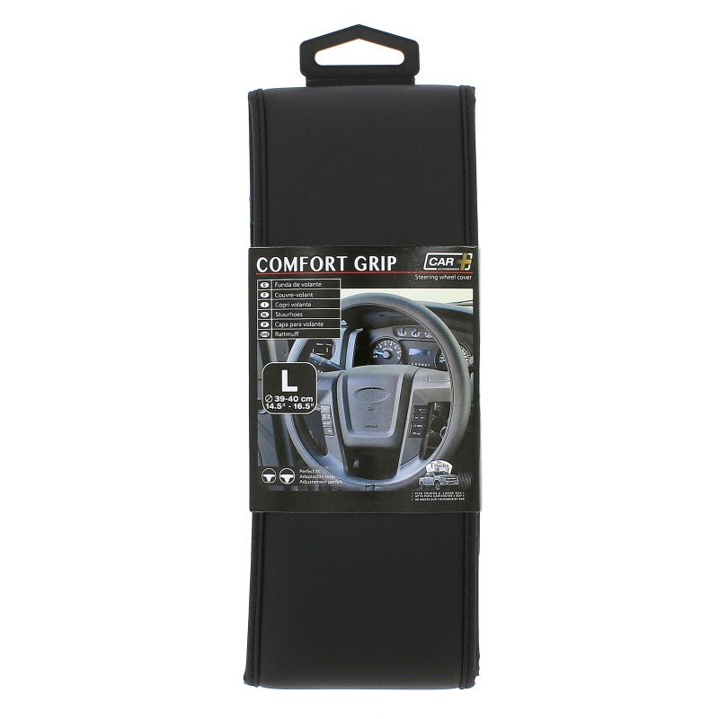 COUVRE-VOLANT COMFORT GRIP NOIR L 39-40CM