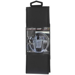 COUVRE-VOLANT COMFORT GRIP MICRO-PERFORE NOIR SURP.NOIRE L 39-40CM