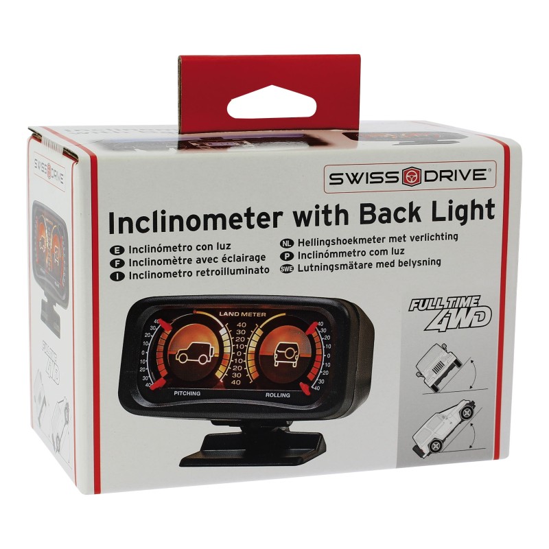 INCLINOMETRE 4X4 LUMINEUX NOIR