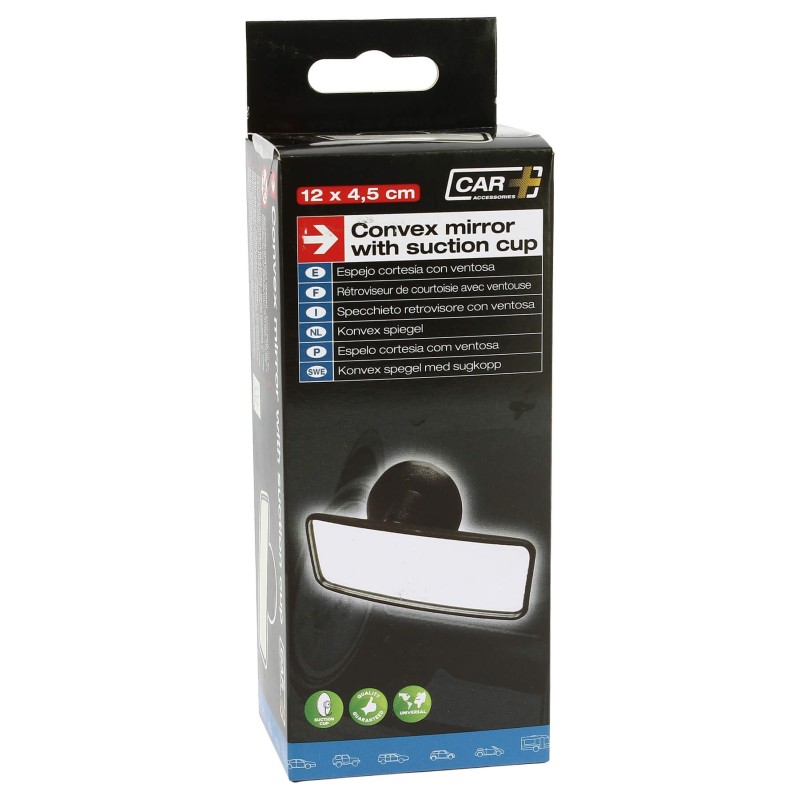 RETROVISEUR DE COURTOISIE RECT+ VENTOUSE 110X45MM - SCT