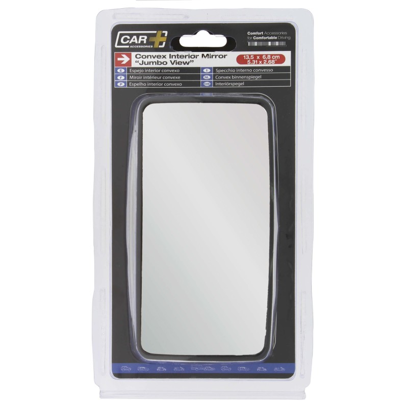 RETROVISEUR INTERIEUR CONVEXE JUMBO VIEW 13,5X6,8CM