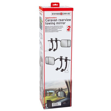 RETROVISEUR ADDITIONNEL GRAND ANGLE A 2 GLACES POUR CARAVANNE