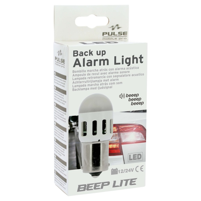 AMPOULE LED DE RECUL 12/24V + AVERTISSEUR SONORE BA12S - SCT