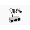 MULTIPRISE 3 SORTIES ARGENT SUR ALLUME-CIGARE 12V - FDS