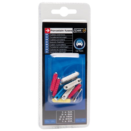 BOITE DE 10 FUSIBLES CERAMIQUE AMPERAGE VARIABLE