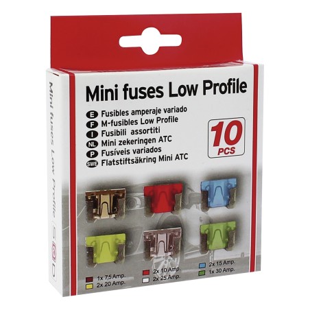 BOITE DE 10 MICRO FUSIBLES AMPERAGE VARIABLE