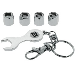 BOUCHONS DE VALVE CHROME BUTZI AVEC CLEF - SCT
