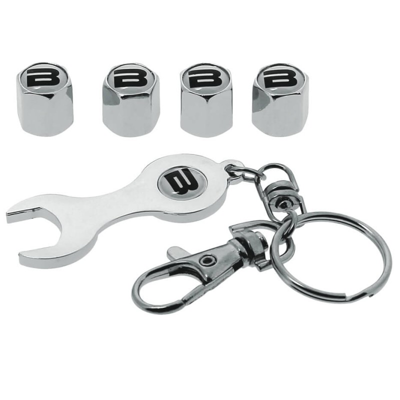 BOUCHONS DE VALVE CHROME BUTZI AVEC CLEF - SCT