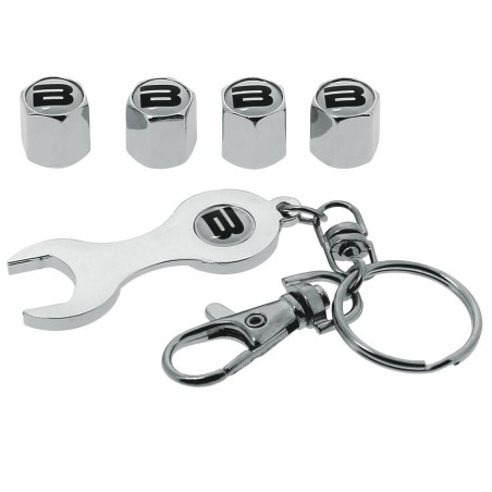 BOUCHONS DE VALVE CHROME BUTZI AVEC CLEF - SCT