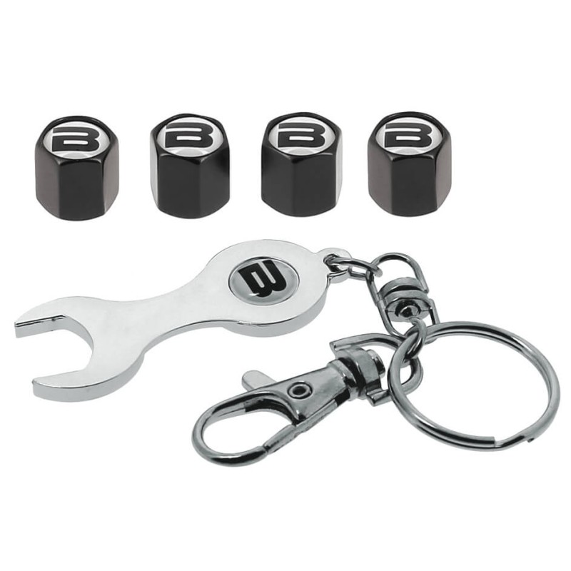BOUCHONS DE VALVE NOIR BUTZI AVEC CLEF - SCT