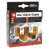 BOUCHONS DE VALVE HEXAGONAUX DORES 5PCES