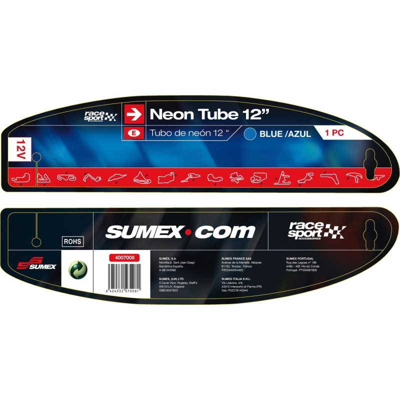 TUBE NEON 12 BLEU - FDS