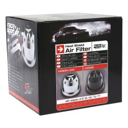 FILTRE A AIR UNIVERSEL + 4 BAGUES CHROME LOOK - SCT