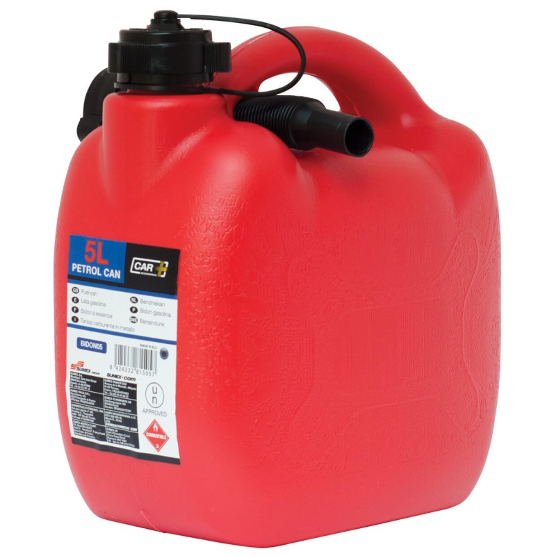 BIDON A CARBURANT + FLEXIBLE HOMOL EU 5L