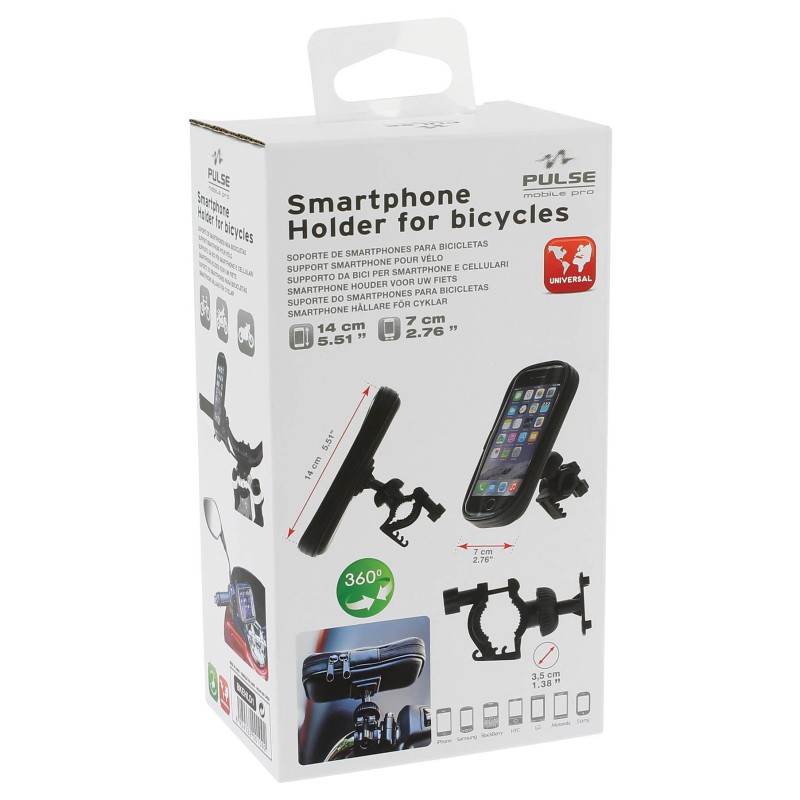 SUPPORT SMARTPHONE ETANCHE POUR 2 ROUES T.L - JUSQU'A 7*14CM - SCT
