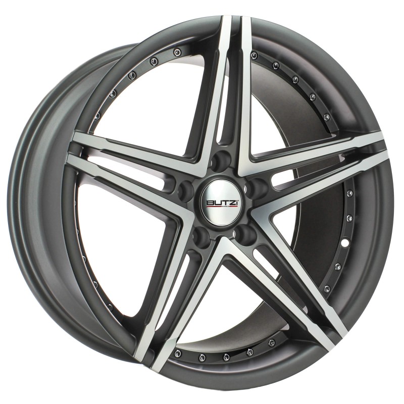 BUTZI CONCAVE MAT GUN METAL 8X18 5X100 ET35 CB67.1 - FDS