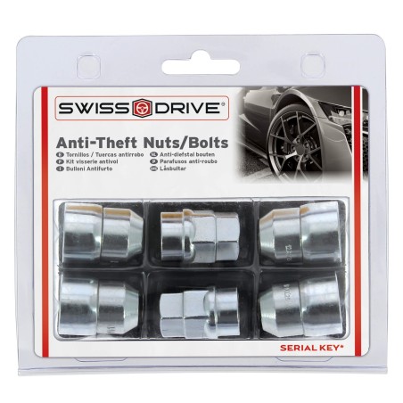 ECROUS ANTIVOL 12X1.25 4PCS + 2 CLEFS AVEC NUMERO DE SERIES