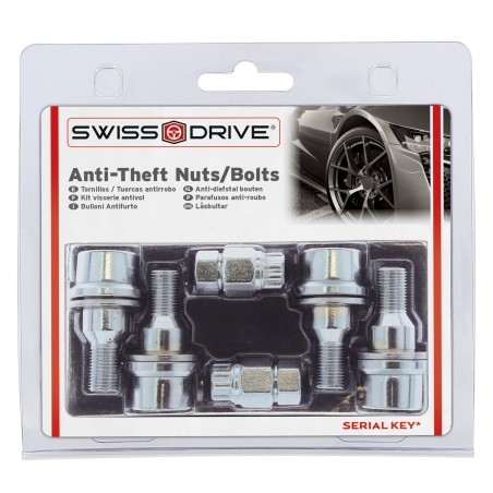 VIS ANTIVOL 12X1.25 L37 4PCS + 2 CLEFS AVEC NUMERO DE SERIES