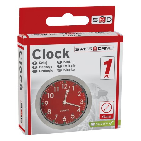 MONTRE ANALOGIQUE D.43MM FOND ROUGE BOITIER ALLIAGE