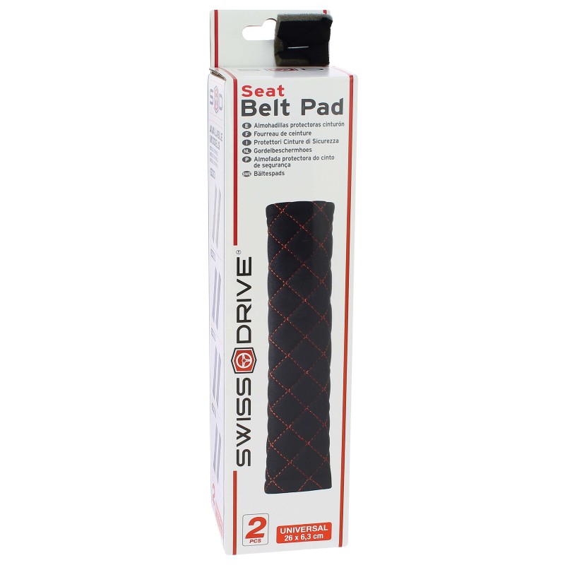 2 FOURREAUX PROTECTION DE CEINTURE SWISS DRIVE NOIR SURP NOIRE - SCT