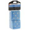 DOUBLE DES EN PELUCHE 6X6CM BLEU CLAIR/BLANC