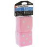 DOUBLE DES EN PELUCHE A SUSPENDRE 6X6CM PINK