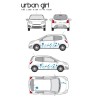 CAR DECO KIT URBAN GIRL-1 M BLEU - FDS