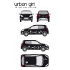 CAR DECO KIT URBAN GIRL-1 M BLANC - FDS