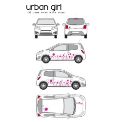 CAR DECO KIT URBAN GIRL-1 M ROSE - FDS