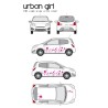 CAR DECO KIT URBAN GIRL-1 M ROSE - FDS