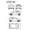 CAR DECO KIT URBAN GIRL-1 M ARGENT - FDS