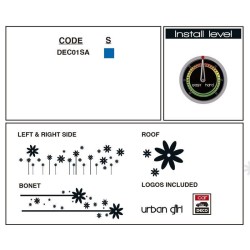 CAR DECO KIT URBAN GIRL-1 S BLEU - FDS