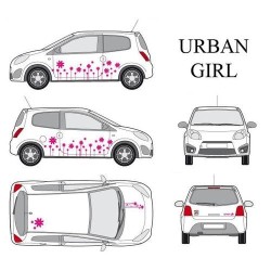CAR DECO KIT URBAN GIRL-1 S ROSE - FDS