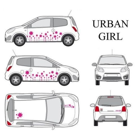 CAR DECO KIT URBAN GIRL-1 S ROSE - FDS