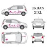 CAR DECO KIT URBAN GIRL-1 S ROSE - FDS