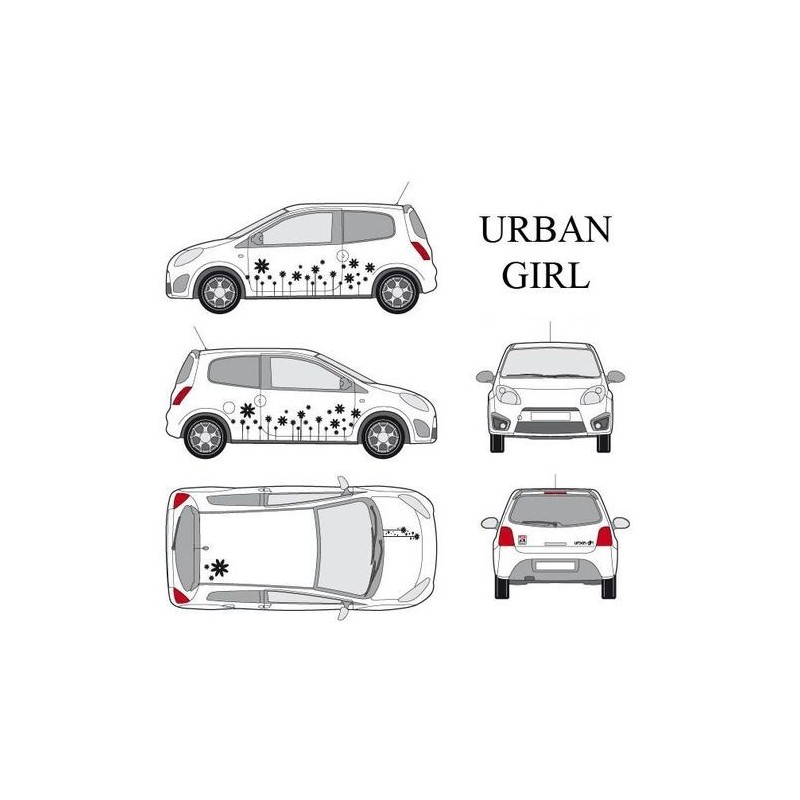 CAR DECO KIT URBAN GIRL-1 S NOIR - FDS