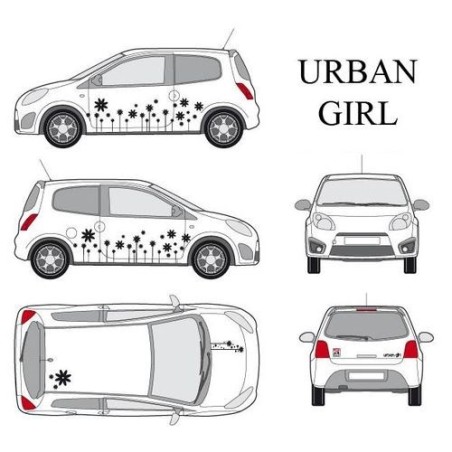 CAR DECO KIT URBAN GIRL-1 S NOIR - FDS