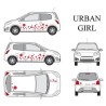 CAR DECO KIT URBAN GIRL-1 S ROUGE - FDS
