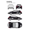CAR DECO KIT RACING 1 M BLANC - FDS