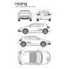 CAR DECO KIT RACING 1 M ARGENT - FDS